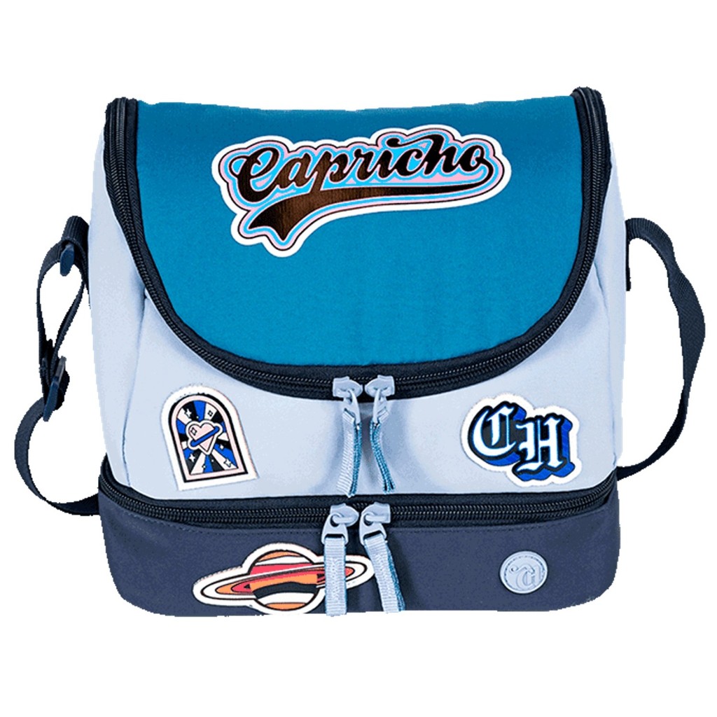 Lancheira Juvenil Térmica Sestini 2 Compartimentos 076227-04 Capricho Class Cosmic Patches