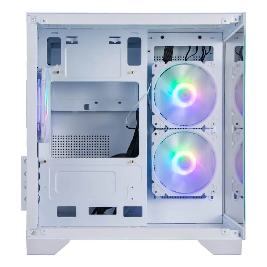 Gabinete Gamer Branco Soul Pro Bg-052 3 Fan Argb Aquario