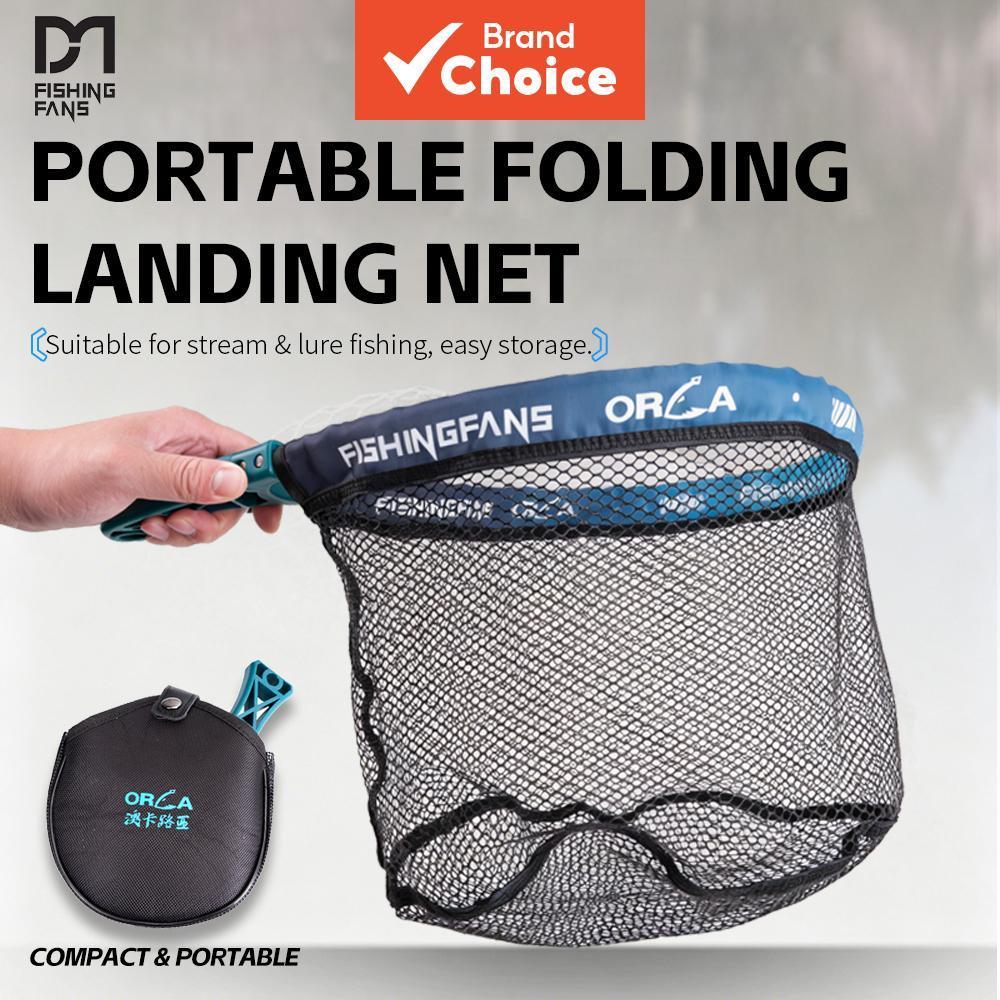 FISHINGFANS ORCA Rede de Pesca Dobrável para riachos, rede de iscas portátil quadrada, acessórios de grande capacidade