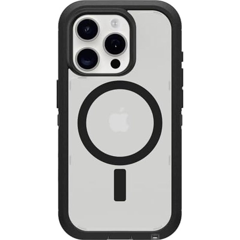 Capa Transparente OtterBox Para iPhone 15 Pro (Somente) Defender Series XT-Lado Escuro (Preto/) , Sem Tela , Robusta , E
