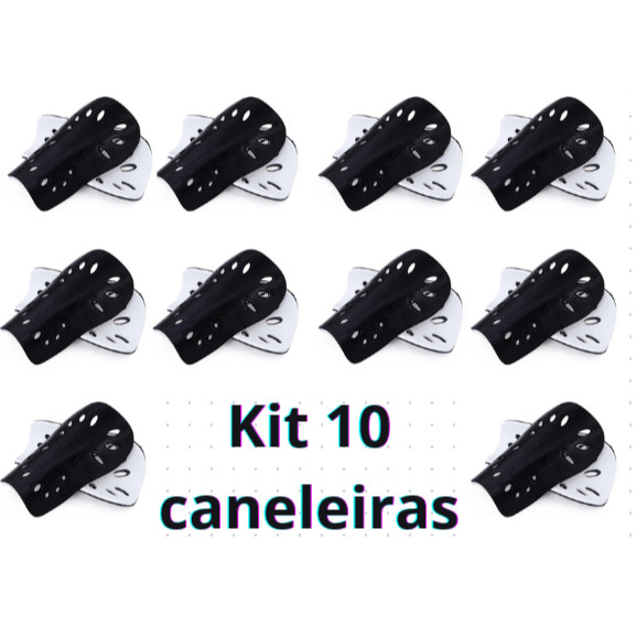 Kit 10 Caneleira para Futebol mini caneleira Proteção Esporte ao Ar Livre Par SLIM