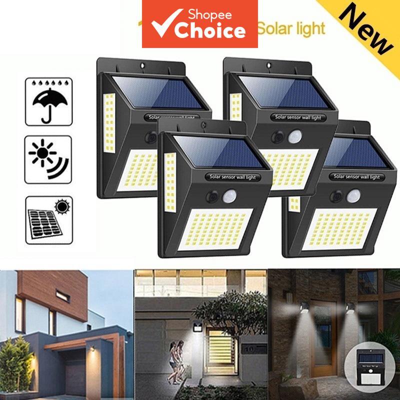 Nova Lâmpada Solar LED 100 Luz Solar Externa Lâmpada de Parede com Sensor de Movimento PIR Luz de Baralho Sem Fio à