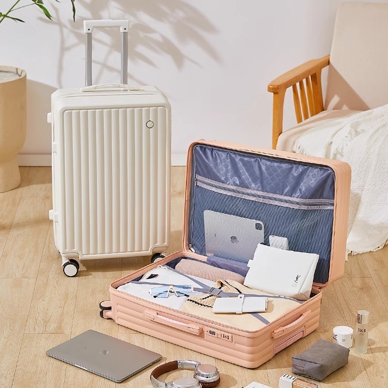 2026 novo estilo forte durável bagagem feminina estudante moda viagem trole caso senha bagagem roda Universal