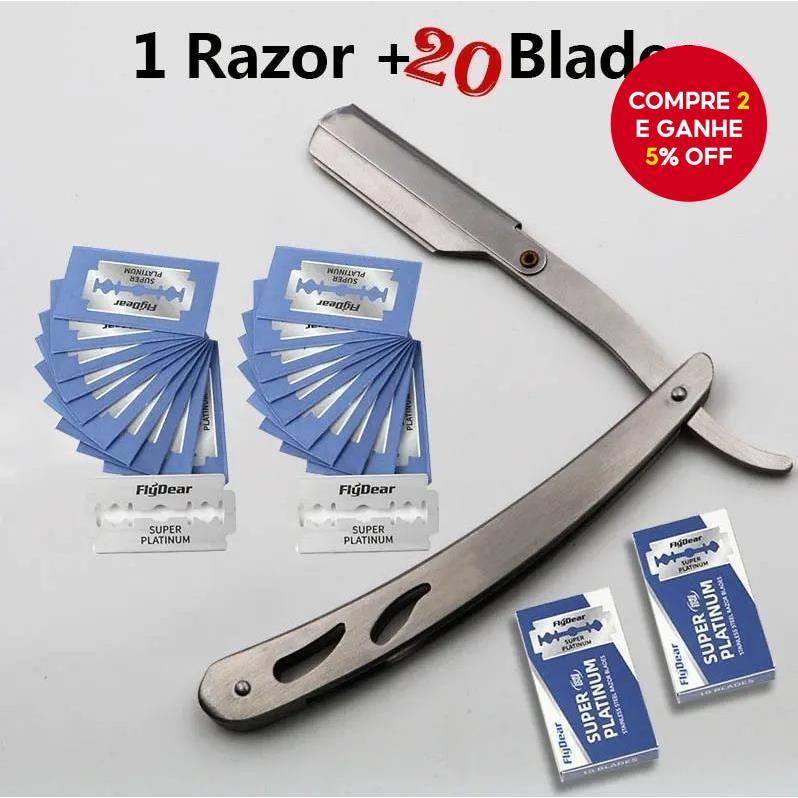 Navalha Manual Prateada Para Homens E Mulheres-Barbeador Vintage Barba , Rosto Corte De Cabelo , Ferramenta Clássica De