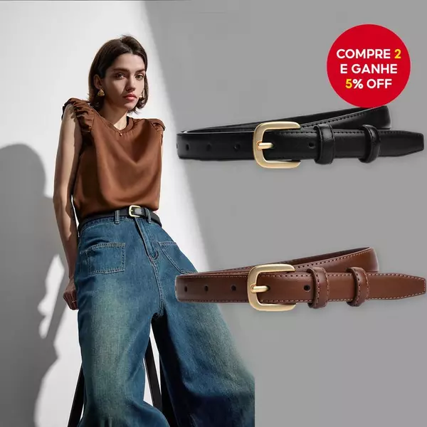 Verão Estilo Coreano Feminino Cinto De Couro Fino Liga Pino Fivela Para Denim Casual
