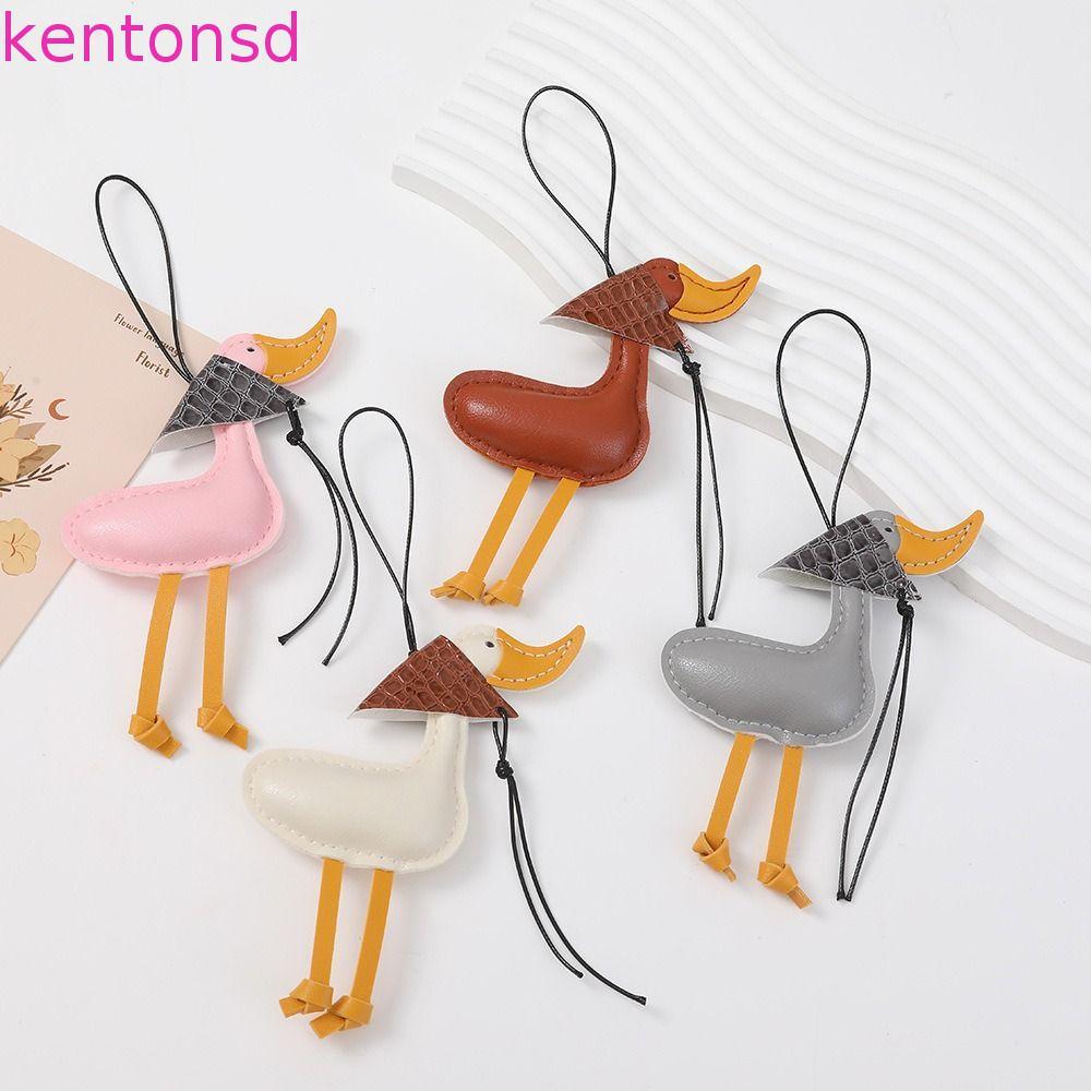 Pingente De Pato Cachecol KENTONSD , Cabide De Desenho Animado De Couro Pu Chaveiro , Bolsa Criativa Artesanal Faça Você