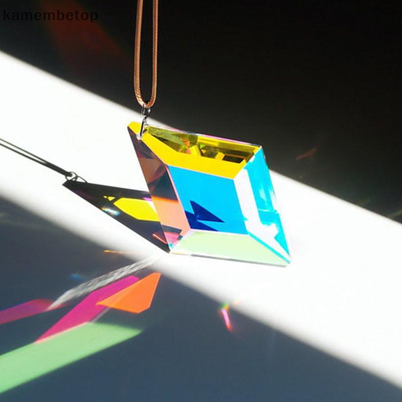 Cristais De Carrilhão De Vento Prisma Coletores De Sol Jóias Artesanais Jardim Pendurado Pingente Arco-Íris Caçador Orna