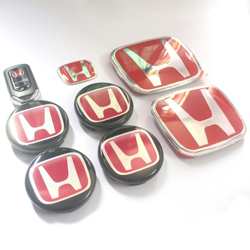 Para Honda, Capa de Chaveiro com Emblema Vermelho, typer mugen CIVIC FC City HRV BRV JAZZ XRV CRV Front Rear DAJI