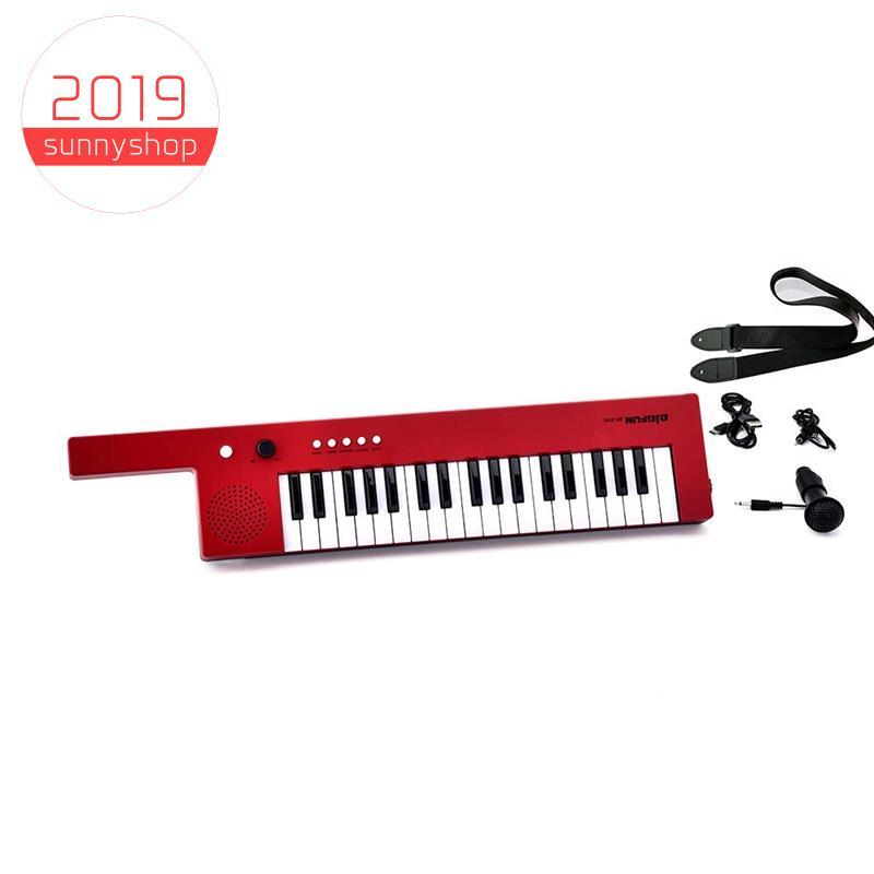 [Bestseller S] Teclado Eletrônico Portátil De 37 Teclas Piano Mini Órgão Estilo Guitarra Musical , Vermelho