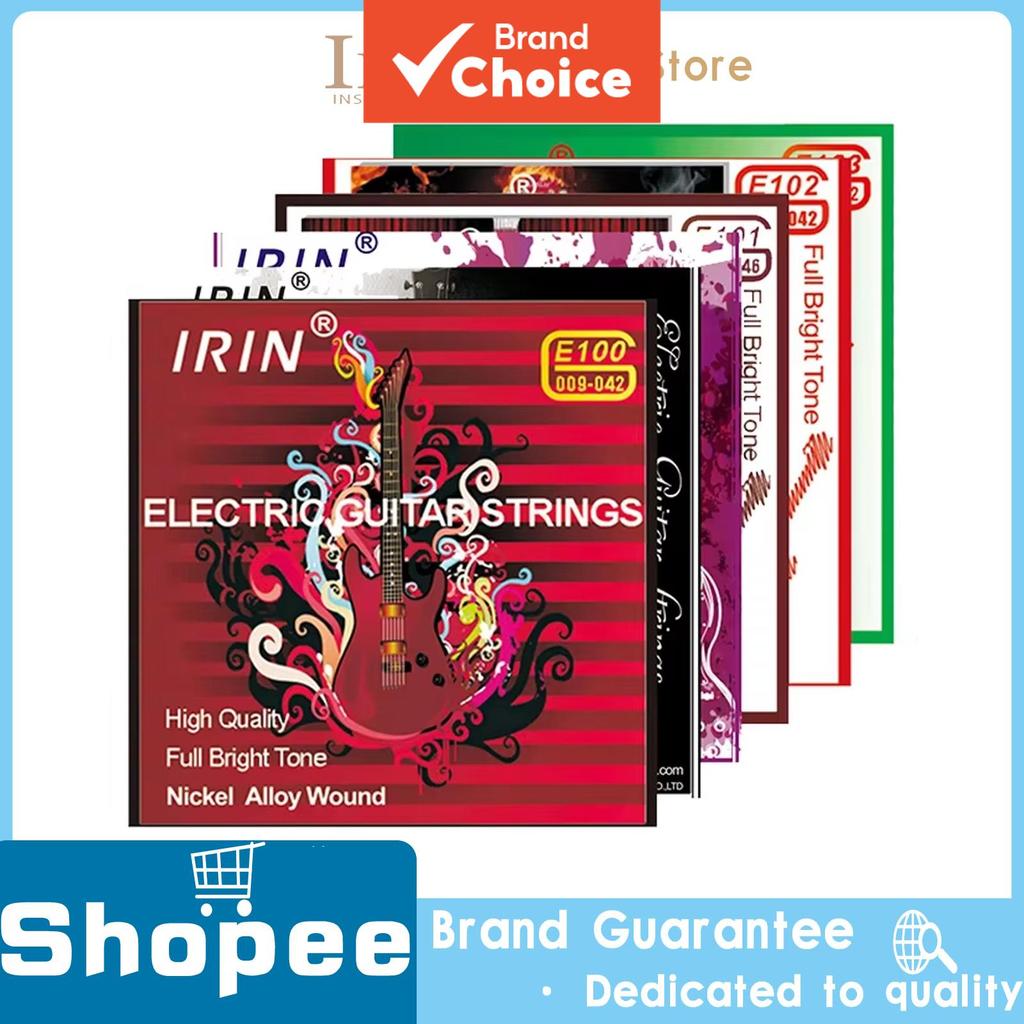 Cordas de Guitarra Elétrica IRIN Tocar Metal Pesado Real E100 E101 E102 E103 E104 E105 Cordas de Níquel Enroladas Peças