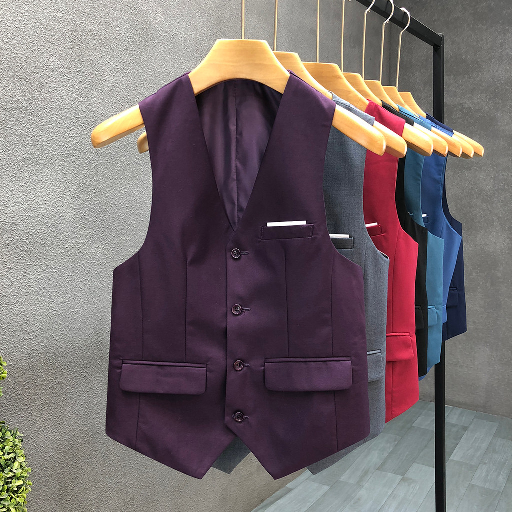 Alta qualidade bonito padrinhos roupas colete masculino Night Club profissional roupas formais roupas de trabalho mascul