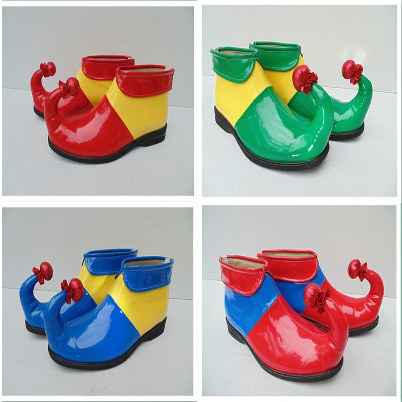 Adulto Crianças Halloween Palhaço Cosplay Sapatos Impertinente Arlequim Fantasia Infantil Menino Menina Carnaval Festa B