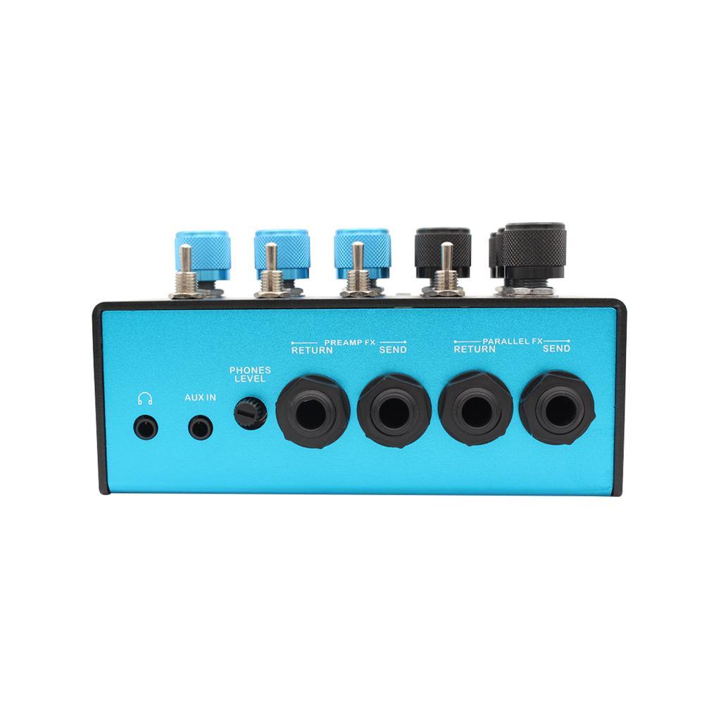 Funien Bass Multi Effects Pedal Preamp Controle de som profissional Gravação de tom preto