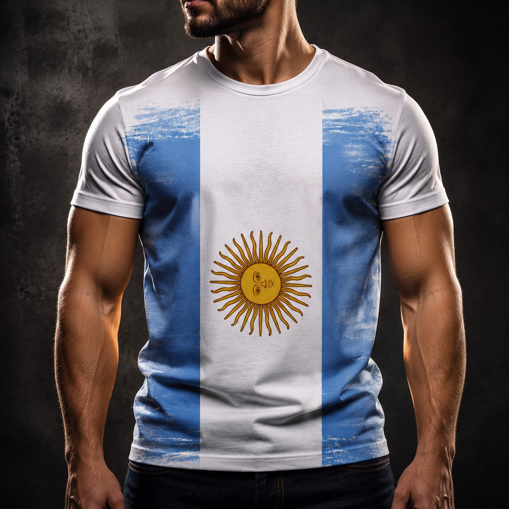 Camiseta Argentina Bandeira Argentina 2 - Dicelli