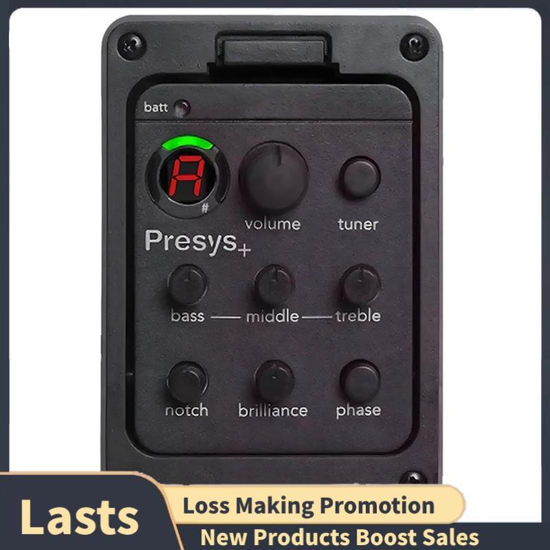 Piezo Captador Para Presys + 201 Clássico Guitarra Acústica EQ Sintonizador 4 Bandas Equalizador Pré-Amplificadores A Bo