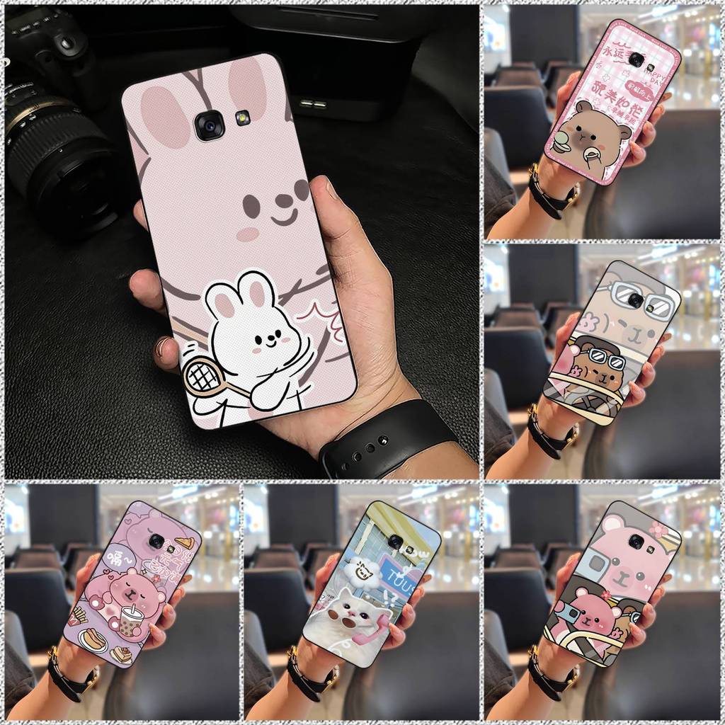 Capa De Telefone Anti-Poeira À Prova De Choque Para Samsung Galaxy A7 2017/A720 Macia Resistente Sujeira TPU Graffiti Bo