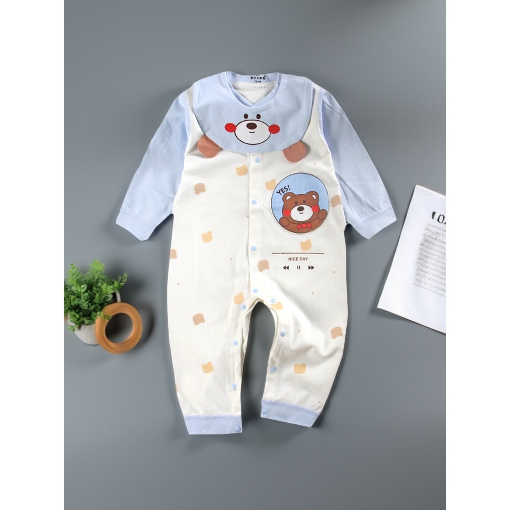 Bebê macacão de uma peça roupas de algodão puro recém-nascido 2 roupa interior dormir 6 quatro 3 meses 7 Base primavera 