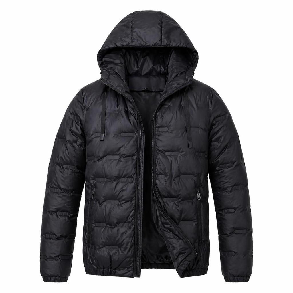 Jaqueta Masculina Broken Rules Puffer Com Capuz Removível 560130 Preto