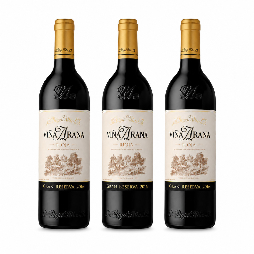 Kit 3 un. Vinho La Rioja Alta Viña Arana Gran Reserva 750ml