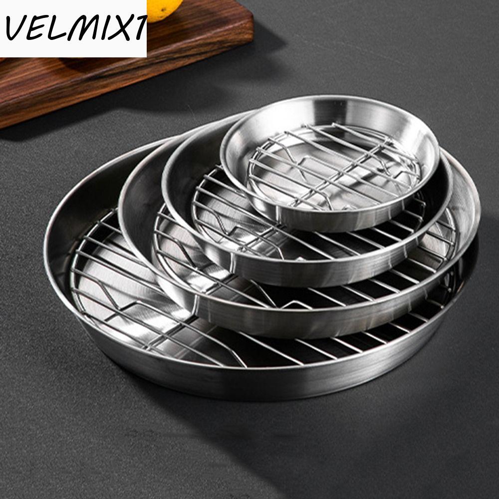 Bandeja De Cozimento Para Fritadeira De Ar VELMIX1 , Panela De Drenagem Circular Antiaderente De Aço Inoxidável 304 , Ce