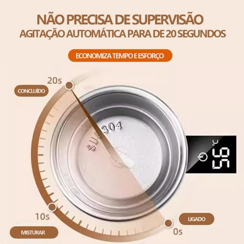 Caneca Térmica Copo Magnética Misturador De Bebidas Mixer Café Shake — imagem 2 de 2