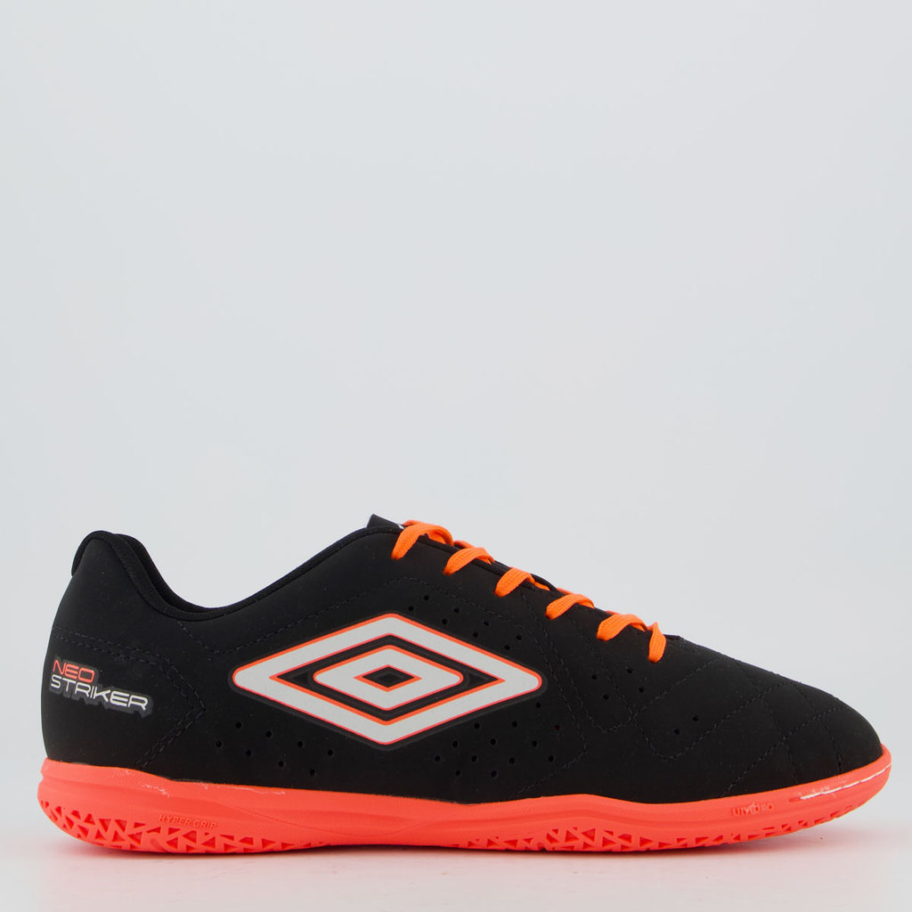 Chuteira Umbro Neo Striker II Futsal Preta e Coral