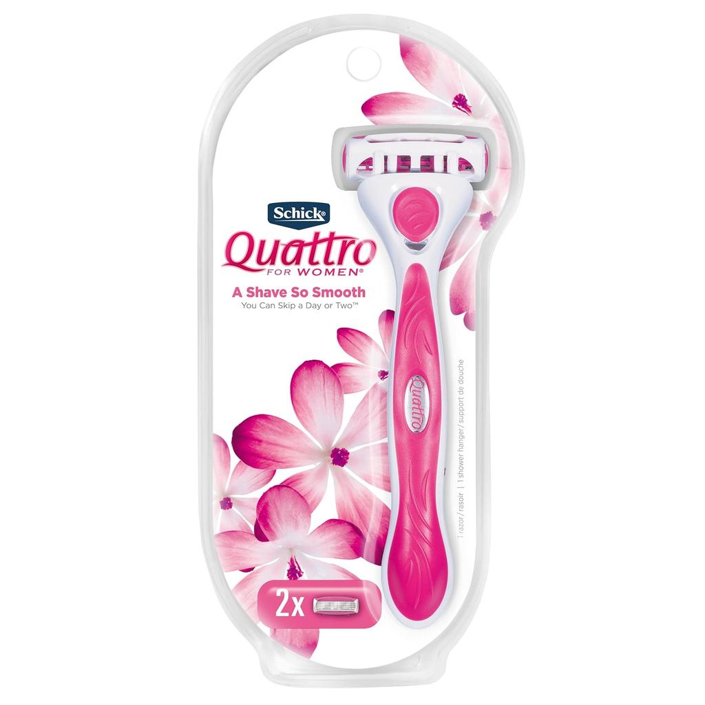 Schick Quattro para Mulheres, Lâmina de Alta Performance, Embalagem Pode Variar, 1 Lâmina