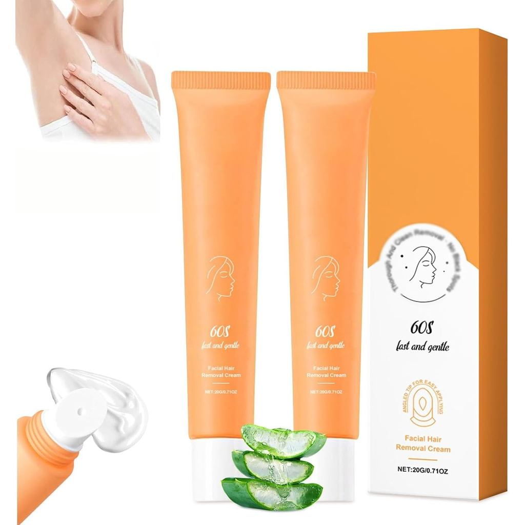 Creme Removedor de Pelos Faciais, Creme Removedor de Pelos do Lábio Superior, Removedor de Pelos Facial Suave e Eficaz p