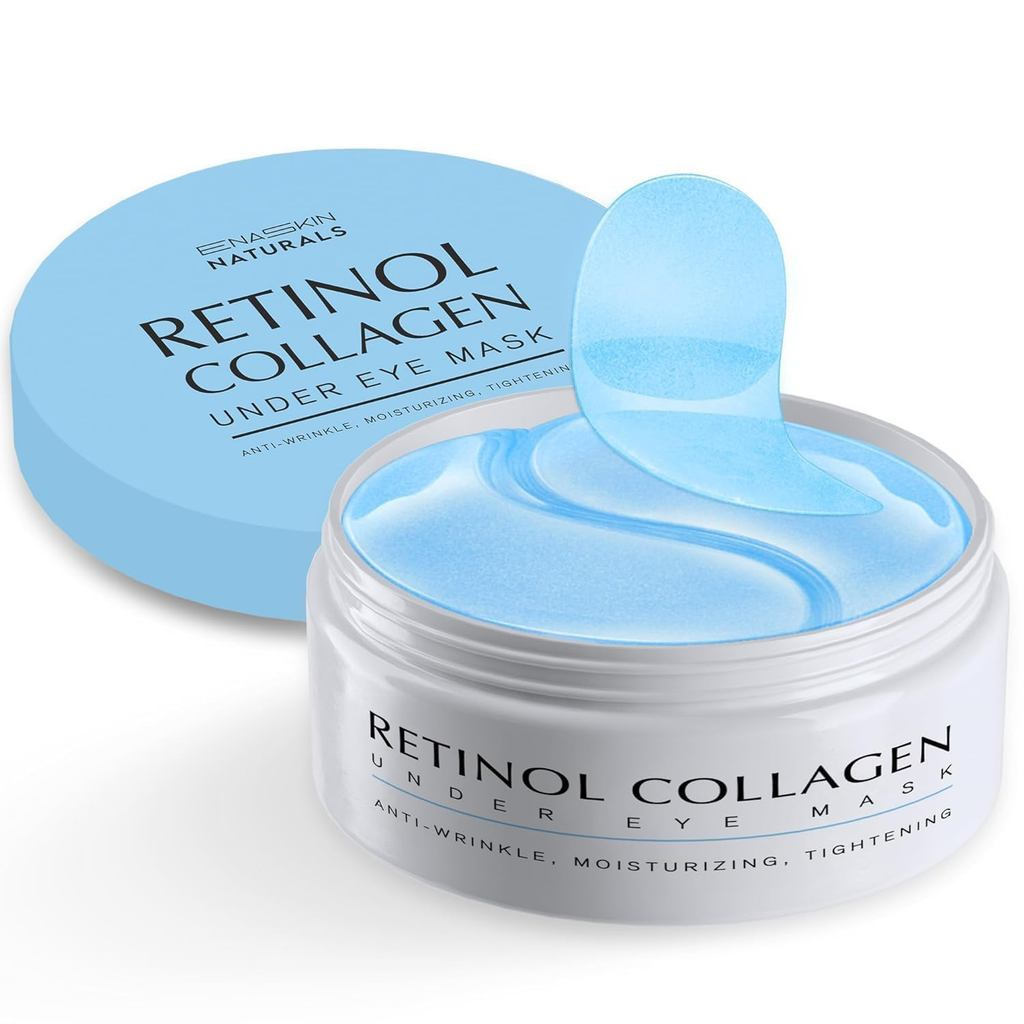 Enaskin Naturals Patches para Olhos com Olheiras: 30 Pares de Máscaras em Gel para Olhos com Retinol e Colágeno - Reduz 