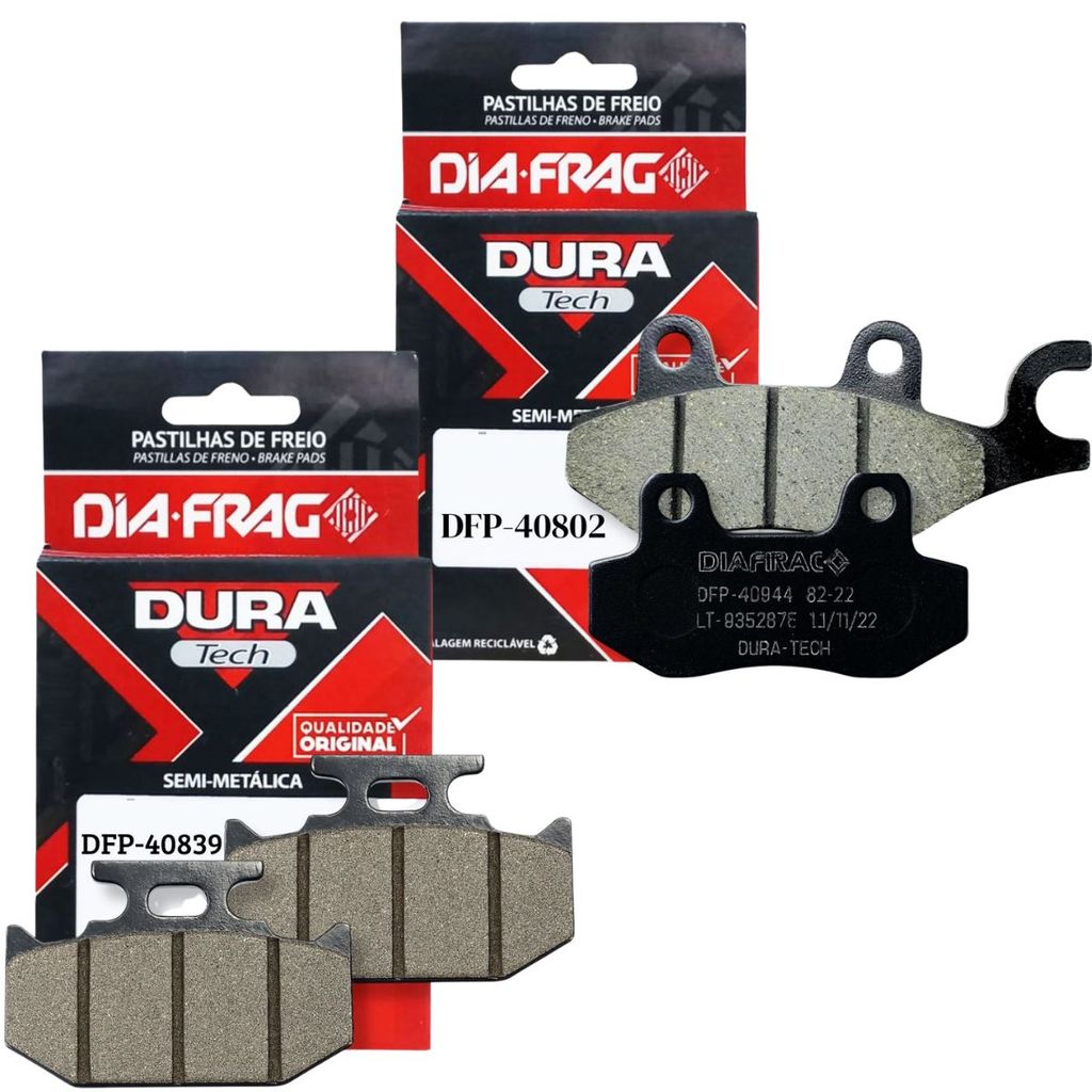 Kit Pastilhas De Freio Diafrag Fazer 250 2005-2015