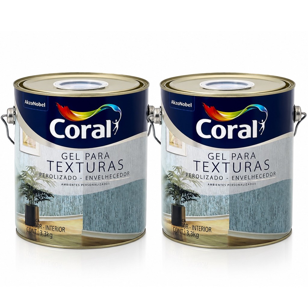 Kit Efeito Decorativo Aço Corten Gel Efeitos Coral 3,2L