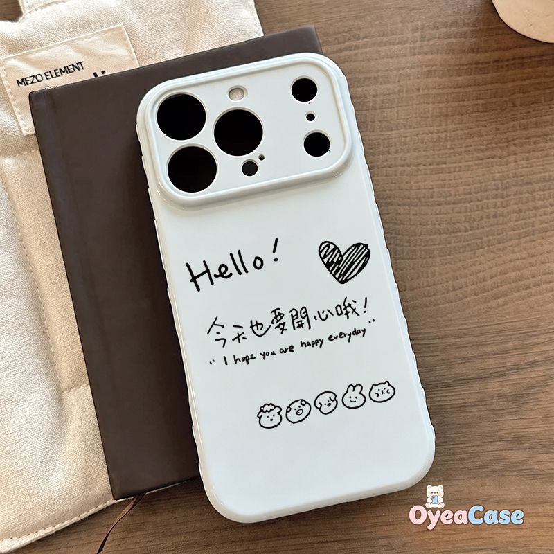 " Today Be Happy " 3D Love Hearts Border Case Para OnePlus Turbo 6 6V Ace 6 6T 5 Racing Ultra 3 Pro 2 Nord 6 5 CE 4 CE5