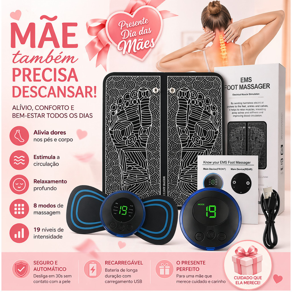 Kit Presente Dia dos namorados Relaxante ROMANTICO EMS | Alívio de Dores e Descanso para os Pés