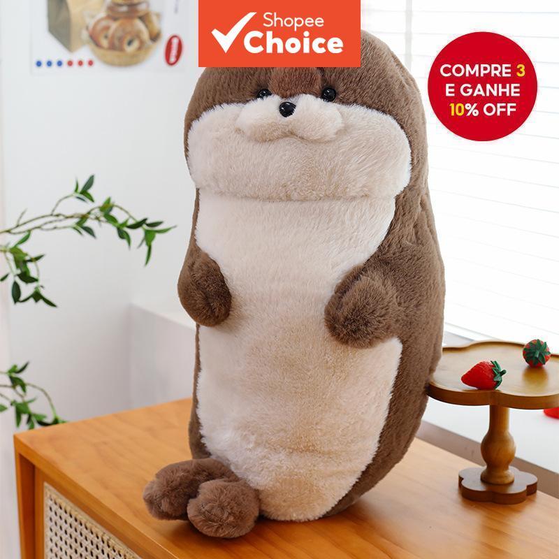  Almofada de Dormir de Foca de Pelúcia 60cm/90cm – Presente de Brinquedo Recheado Macio para Amigos