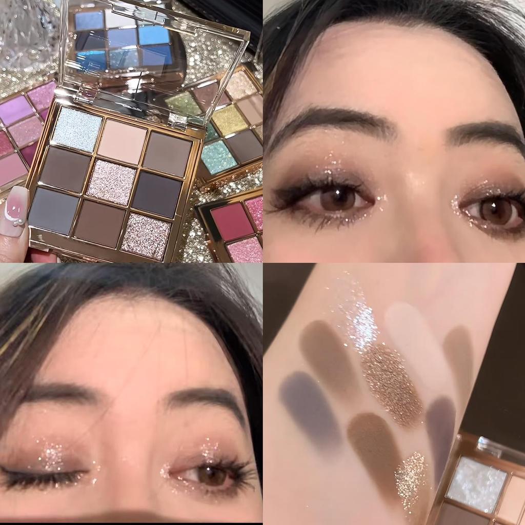 Commuter paleta de sombras de nove cores destaque luz rosto diário terra marrom delicado fosco fino piscando destaque il