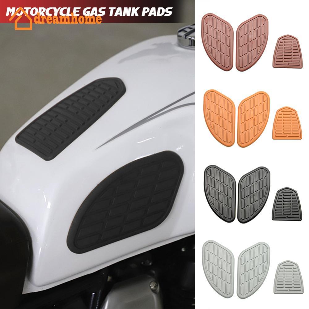 DREAMHOME 3 Peças Joelheira Vintage Para Tanque De Motocicleta Retrô Adesivos De Borracha Combustível De Gás Protetor De