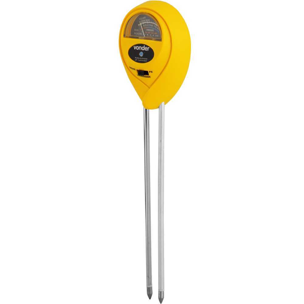 Medidor Analógico de Umidade PH e Luminosidade do Solo Para Plantas Jardinagem Vonder