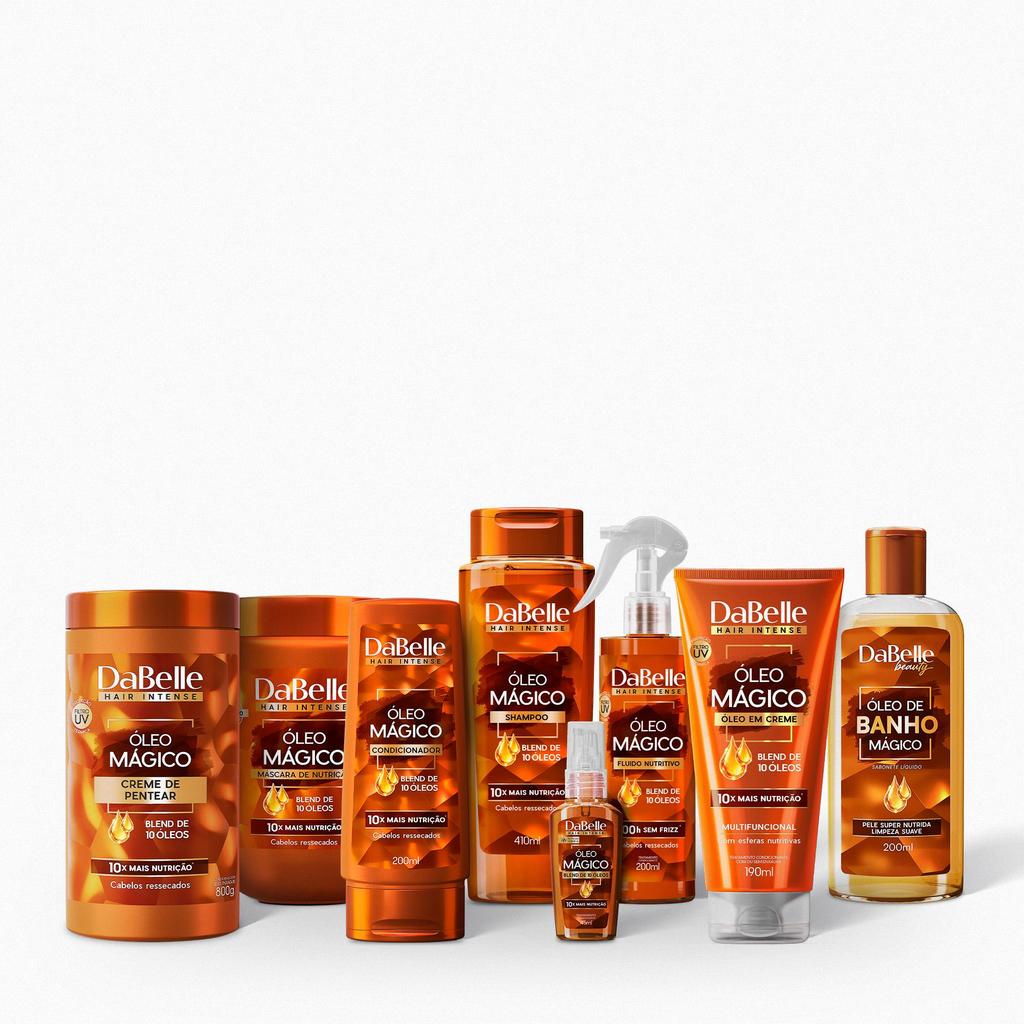 Kit Completo Óleo Mágico C/ Creme de Pentear 800g DaBelle Hair - 8 produtos