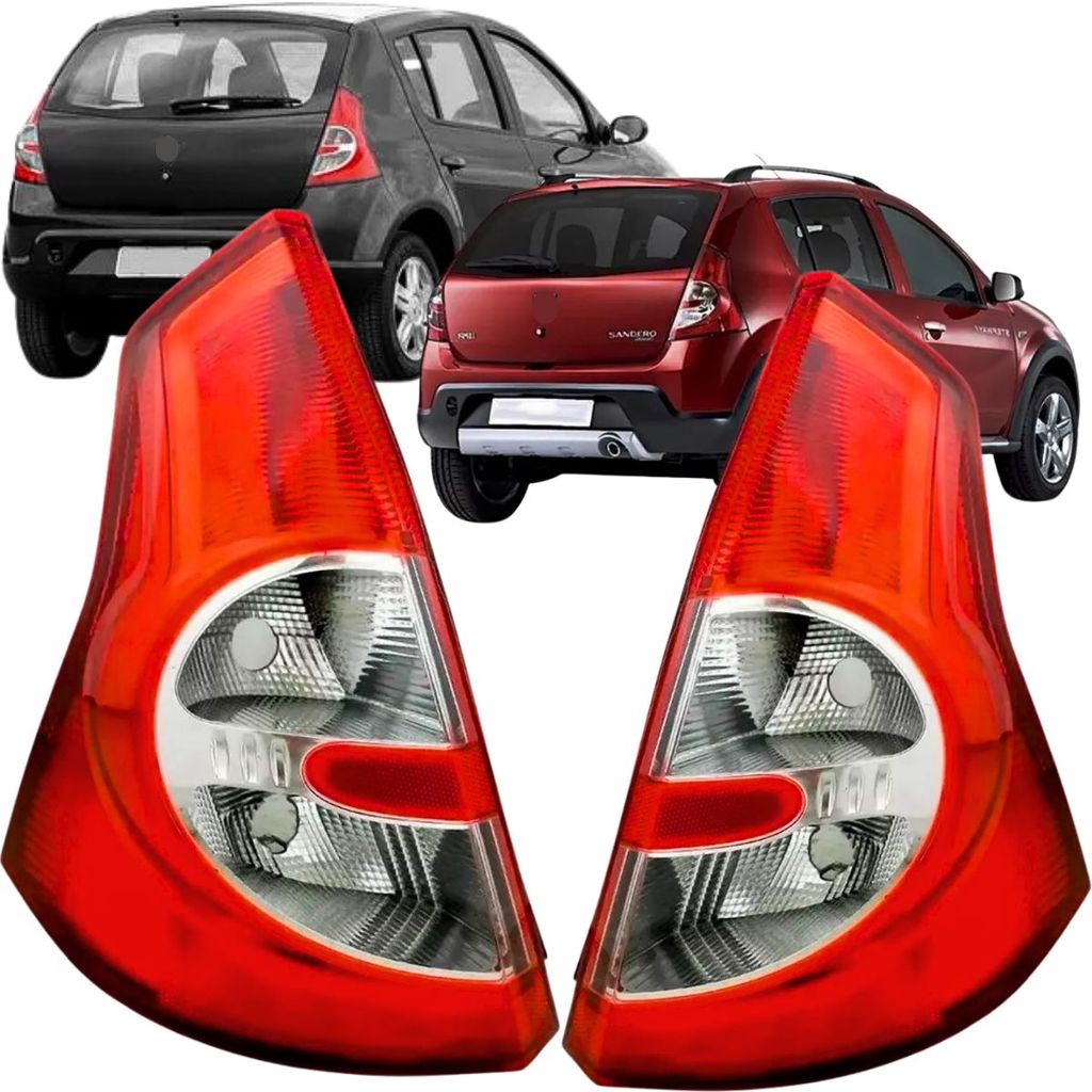 Par Lanterna Traseira Para Renault Sandero Stepway 2007 2008 2009 2010 à 2011 Bicolor
