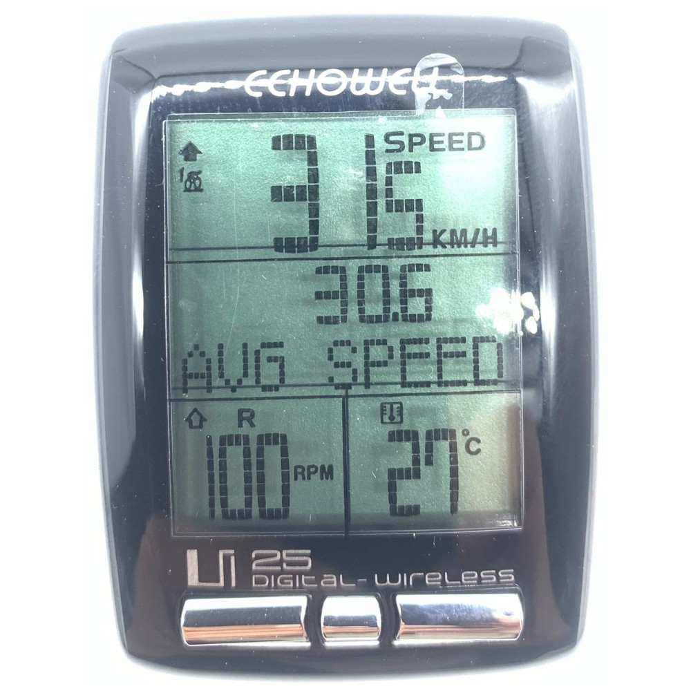 Velocímetro Ciclocomputador Echowell Ui25 Cadencia 28 Funções
