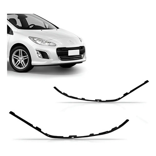 Spoiler Saia Parachoque Dianteiro Peugeot 308 408 11 A 2015 Preto