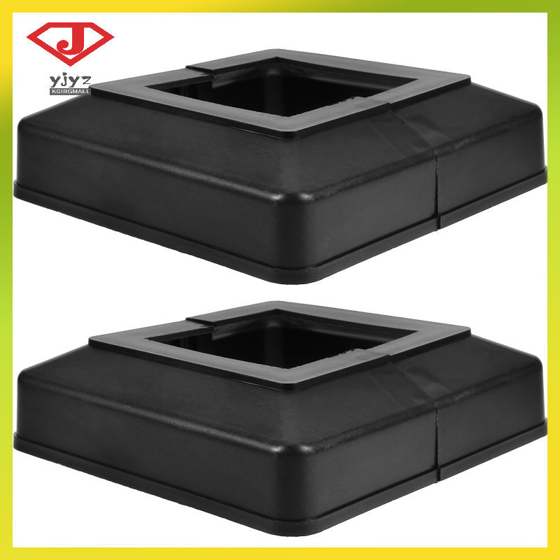 2 Pçs Cerca Ao Ar Livre Post Cap Tampas Para Deck Decorativo Topper 12.50X12.50X3.20CM Preto Yujingyouzhang