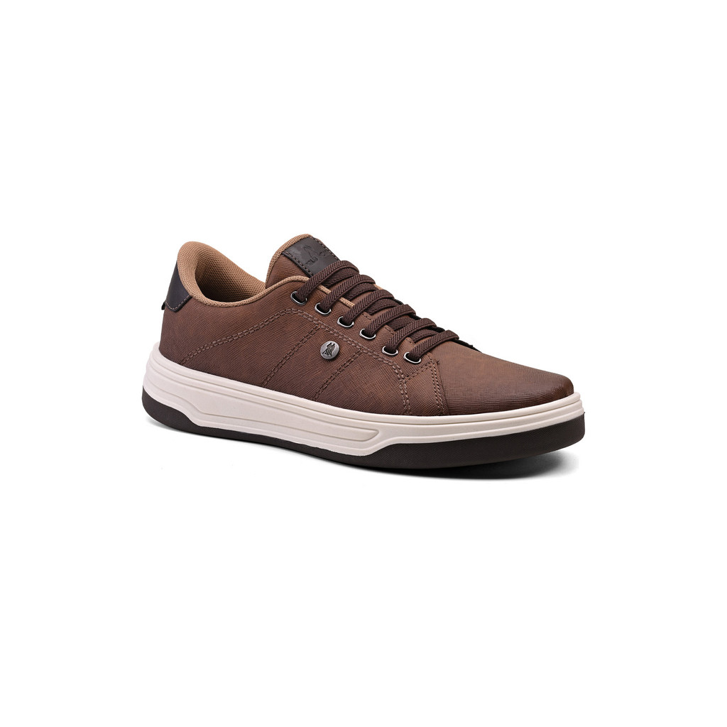 Tênis Casual Design Elegante Versátil Polo Wear Marrom Médio