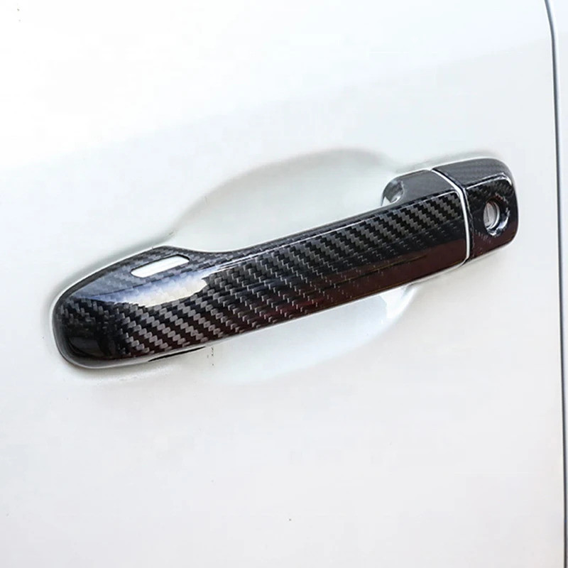 Marca De Fibra Carbono Maçaneta Da Porta Capa Para TOYOTA PRADO GX VX Land Cruzeiro 200 LC200 4x4 Acessórios Offroad Pro