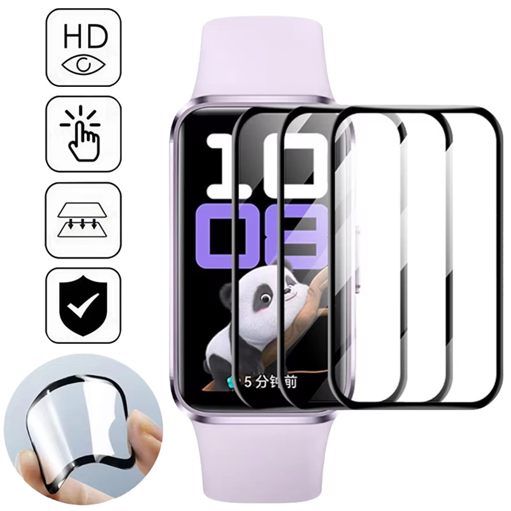 Película Macia De Vidro Temperado 3D/TPU Para Huawei Band 10 9 8 Protetor De Tela Antiarranhões Smartwatch NFC
