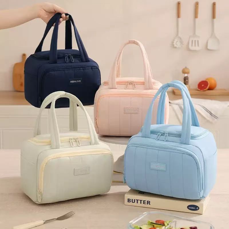 Bolsa Térmica Tote Quadrada Elegante De Mão Lancheira Para Trabalhador E Estudante Para Viagem Piquenique LS
