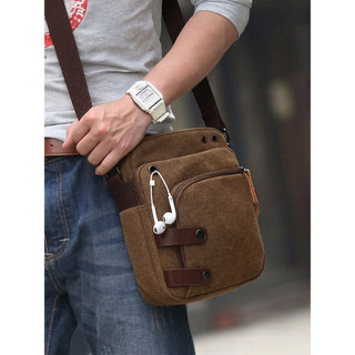 Bolsa masculina 2026 novo estilo bolsa de ombro bolsa de lona Casual ombro mensageiro bolsa masculina mochila