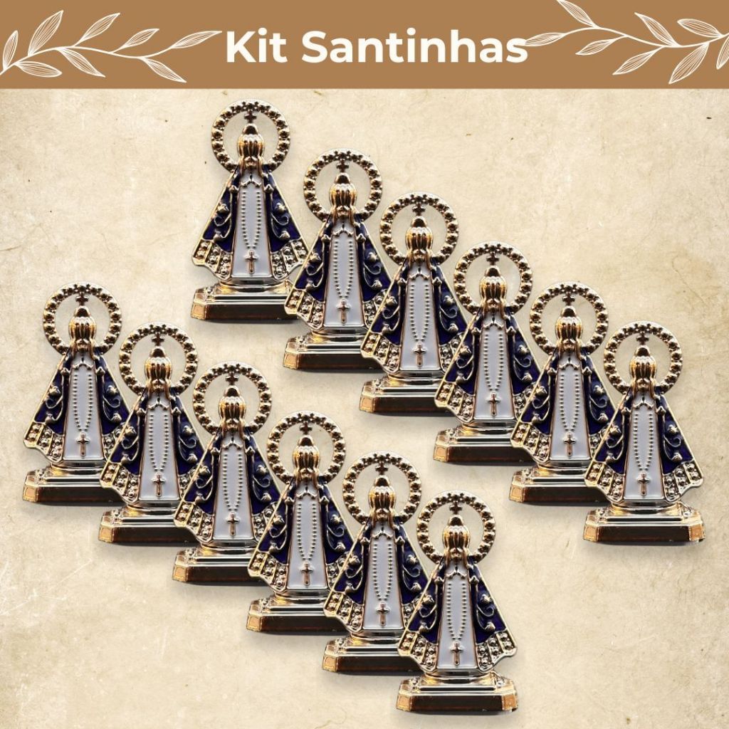Kit Imagem Nossa Senhora Aparecida Painel de Carro Fixação Segura Dupla Face Decoração Carro e Casa