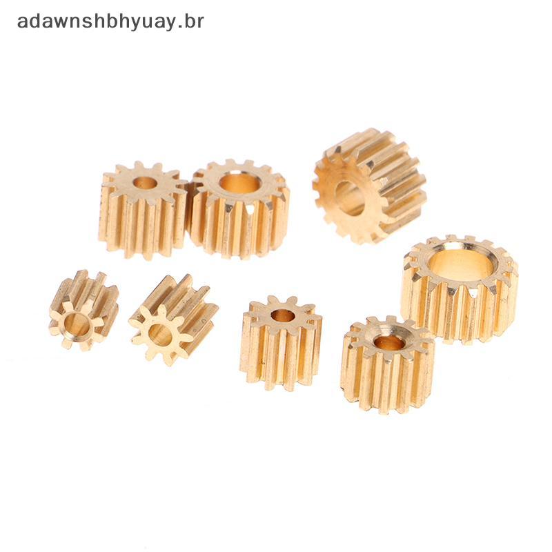 Adawnshbyuay 0.5M Módulo 8T 9T 10T 11T 12T 14T 15T 16T Dentes Engrenagem De Transmissão De Cobre Para Eixo Fit 1.98MM 2.