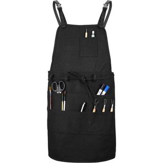 Avental de Artista MyLifeUNIT, Avental de Pintura Ajustável com 10 Bolsos para Artes e Artesanato, Avental de Cerâmica e